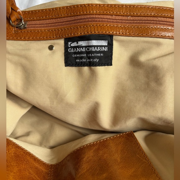 Gianni Chiarini Rich Redish- Tan or Brown Hobo Style Leather Bag - Picture 10 of 14